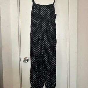 Old Navy Black Jumpsuit with White Dots